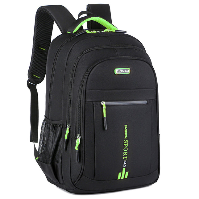 Black and Green Large Capacity Business Backpack for Men and Women