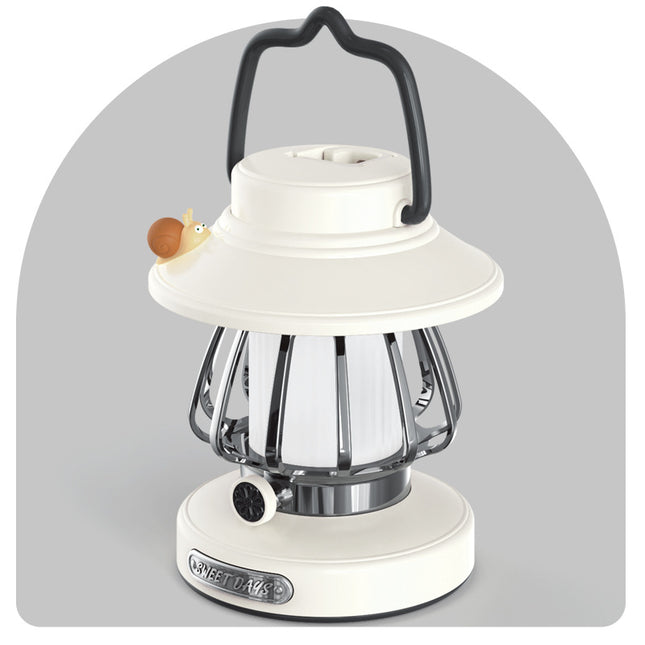 White Retro Snail Night Light (Color Dimming)