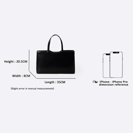 Beige Large Capacity Tote Bag - Minimalist PU Leather Handbag for Daily Commute