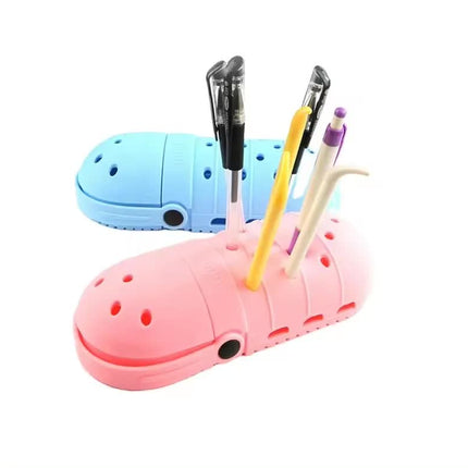2 Pcs Pink Portable Makeup Brush Holder - Silicone Cosmetic Organizer with 21 Slots, Washable, 20x8x5cm, 170g(makeup brush not included)