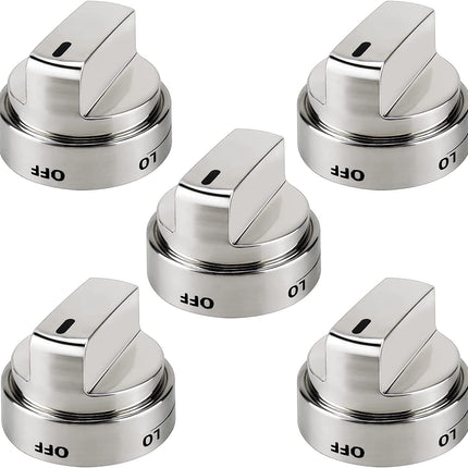 2 Pcs Silver AEZ73453509 Oven Stove Knob Assembly - Stainless Steel Replacement for AEZ72909008, Easy Install & Durable Upgrade