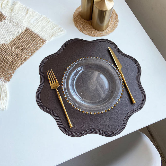 Coffee Nordic Style Faux Leather Placemats Set of 4