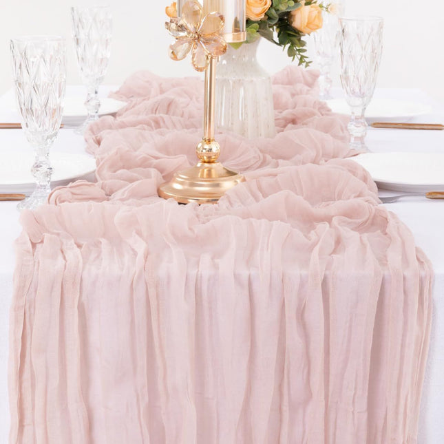 Pink Bohemian Gauze Table Runner 2-Pack