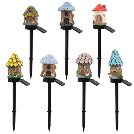 Style 5 Brown And Pink Solar Resin Garden Stake Light - Outdoor Landscape Light for Yard and Patio Decor