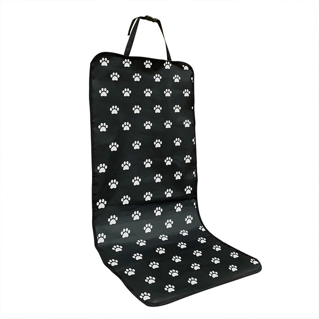4 Pcs Black with Paw Waterproof Pet Car Seat Cover (106 X 49 Cm)