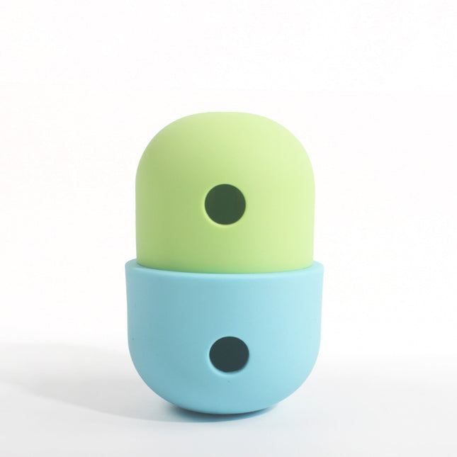 2 Pcs Green And Blue Interactive Pet Treat Dispensing Ball