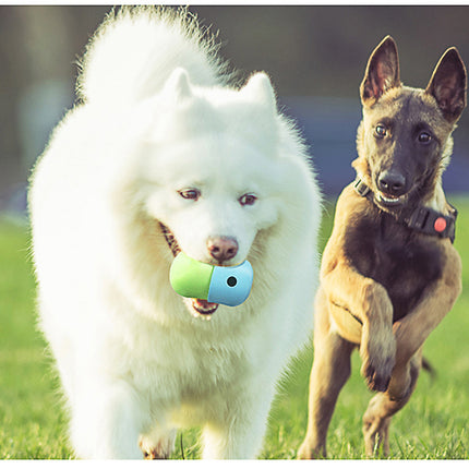 2 Pcs Light Green And Green Interactive Pet Treat Dispensing Ball - Food-Grade Silicone Rolling Toy for Dogs with 1.5 cm Leakage Hole
