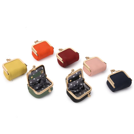 Pink Mini Jewelry Pouch - Compact PU Leather Coin Purse for Earrings, Rings, and Necklaces, 6.5x5x3.5cm