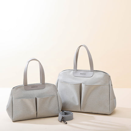 Size Large Khaki Stylish Multi-Function Diaper Bag - Insulated Tote with Shoulder Strap for Baby Essentials