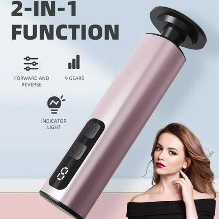 Rose Glod Rechargeable Electric Foot File with 9 Speed Settings - Callus Remover for Smooth Feet