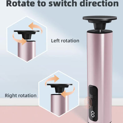 Rose Glod Rechargeable Electric Foot File with 9 Speed Settings - Callus Remover for Smooth Feet