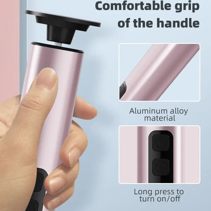 Purple Rechargeable Electric Foot File with 9 Speed Settings - Callus Remover for Smooth Feet