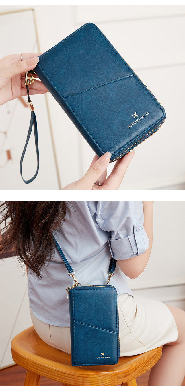 Peacock Blue RFID Blocking Passport Wallet – product detail