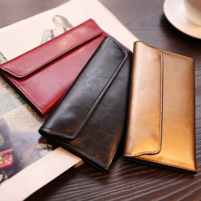 Brown Women's Genuine Leather Long Wallet – product detail