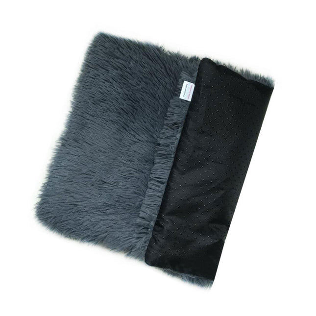 Dark Grey Plush Pet Mat for Dogs and Cats - 70x100cm, Anti-Slip