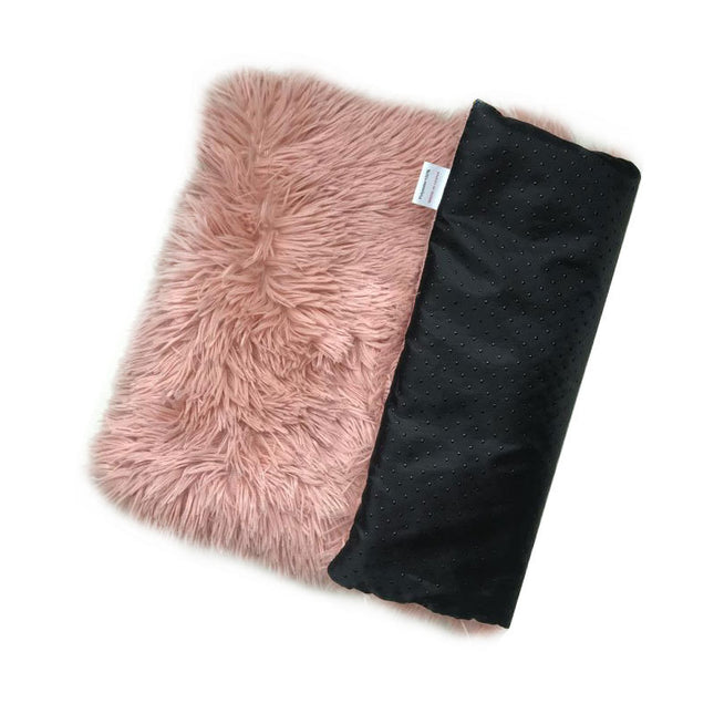 Pink Plush Pet Mat for Dogs and Cats - 70x100cm, Anti-Slip
