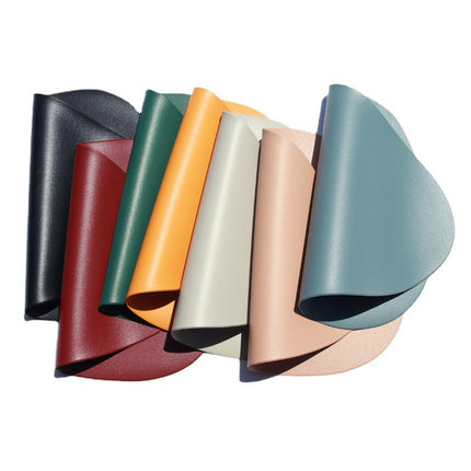 4 Pcs Pink Nordic-Style PVC Leather Placemats Set of 4 - Waterproof, Heat-Resistant, and Oil-Proof Triangular Table Mats