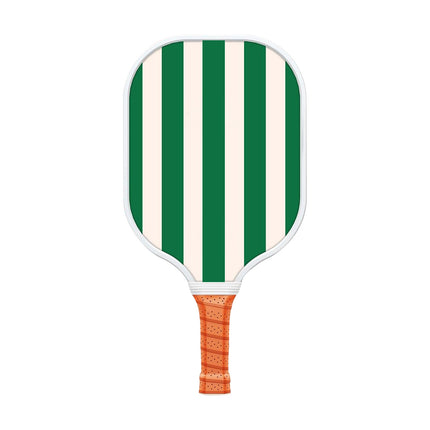 Style 4 White And Green T700 Carbon Fiber & Fiberglass Pickleball Paddle - Lightweight 220g with Anti-Slip TPU Grip for Training & Competition