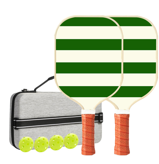 Set 2 White And Green T700 Carbon Fiber Pickleball Paddle Set