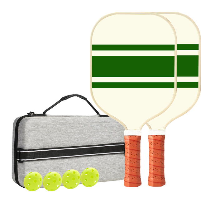 Set 3 White And Green T700 Carbon Fiber Pickleball Paddle Set