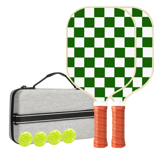 Set 5 White And Green T700 Carbon Fiber Pickleball Paddle Set