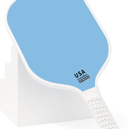 Pink Fiberglass Pickleball Paddle - Lightweight 215g with Anti-Slip TPU Grip for Outdoor Sports