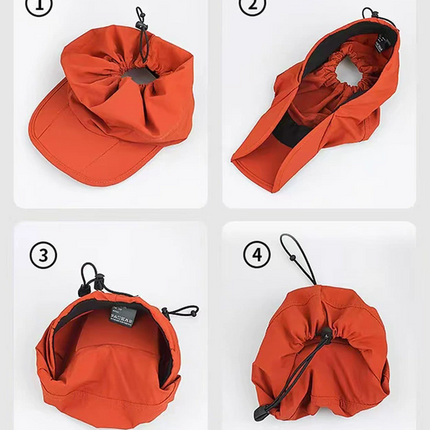 Grey Foldable Quick-Dry Summer Sports Visor Hat UPF 50+ Adjustable Outdoor Sun Cap