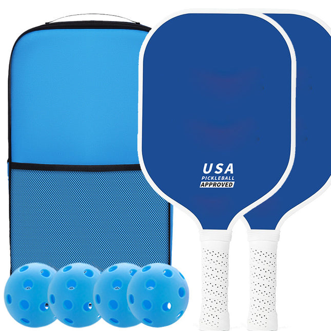Blue Fiberglass Pickleball Paddle Set