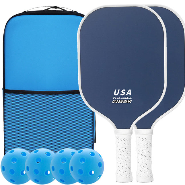 Dark Blue Fiberglass Pickleball Paddle Set