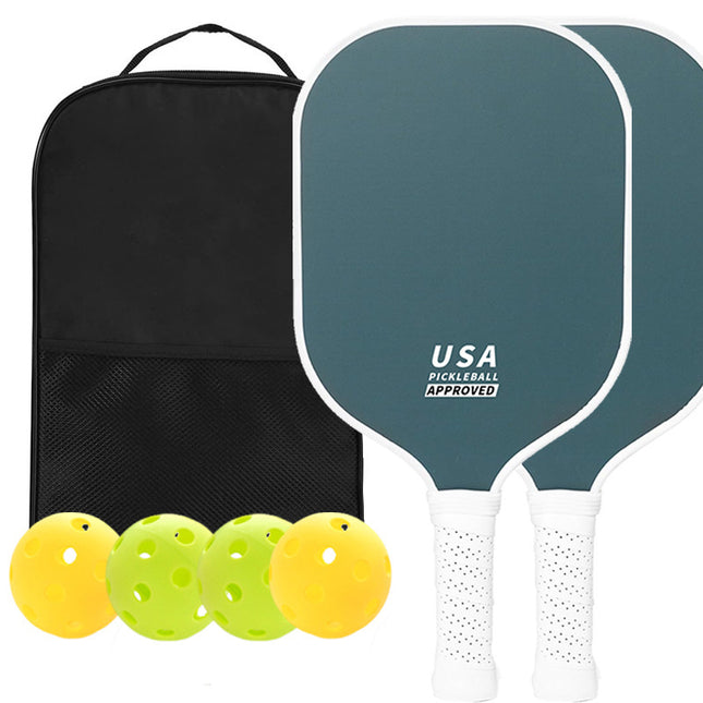 Dark Green Fiberglass Pickleball Paddle Set