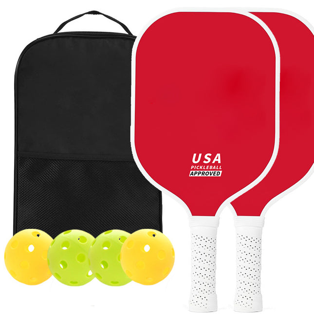 Red Fiberglass Pickleball Paddle Set