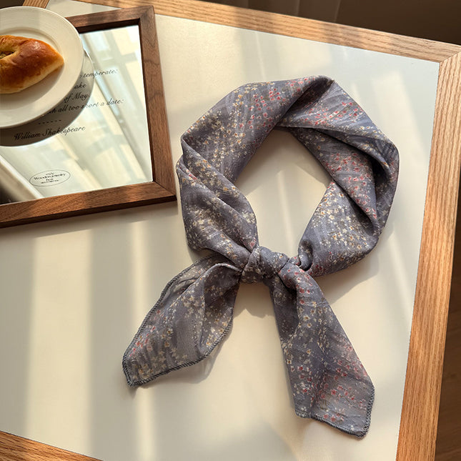 Style 16 Dark Blue Versatile Patterned Square Scarf 65x65cm