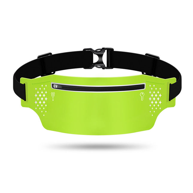 2 Pcs Fluorescent Green Lightweight Women's Running Waist Bag