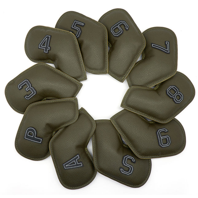 Gray Green Golf Iron Head Covers Set of 10 – product detail