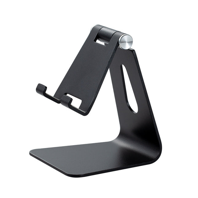 2 Pcs Black Foldable Aluminum Alloy Phone & Tablet Stand