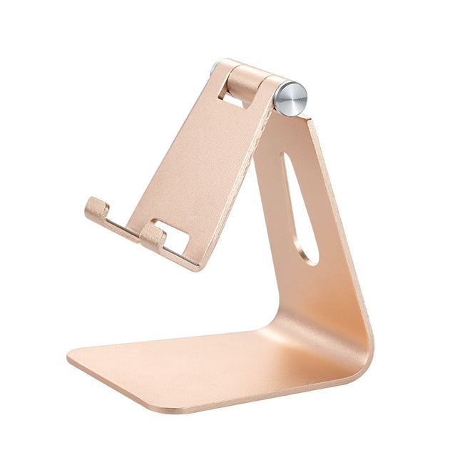 2 Pcs Gold Foldable Aluminum Alloy Phone & Tablet Stand