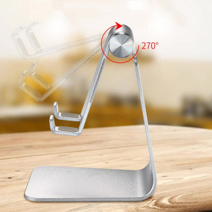 2 Pcs Gold Foldable Aluminum Alloy Phone & Tablet Stand - Adjustable Portable Desktop Holder