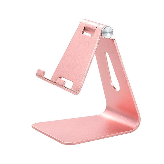 2 Pcs Pink Foldable Aluminum Alloy Phone & Tablet Stand