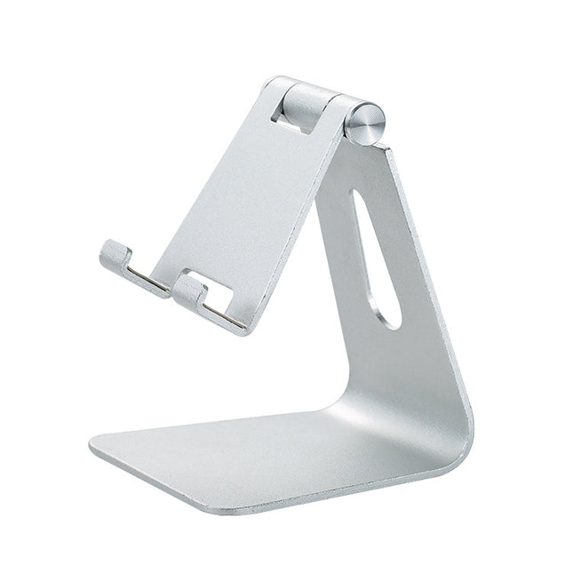 2 Pcs Silver Foldable Aluminum Alloy Phone & Tablet Stand