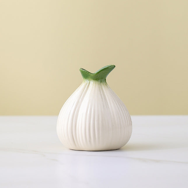 2 Pcs Creative Onion-Shaped Ceramic Vase for Hydroponic Plants – product detail