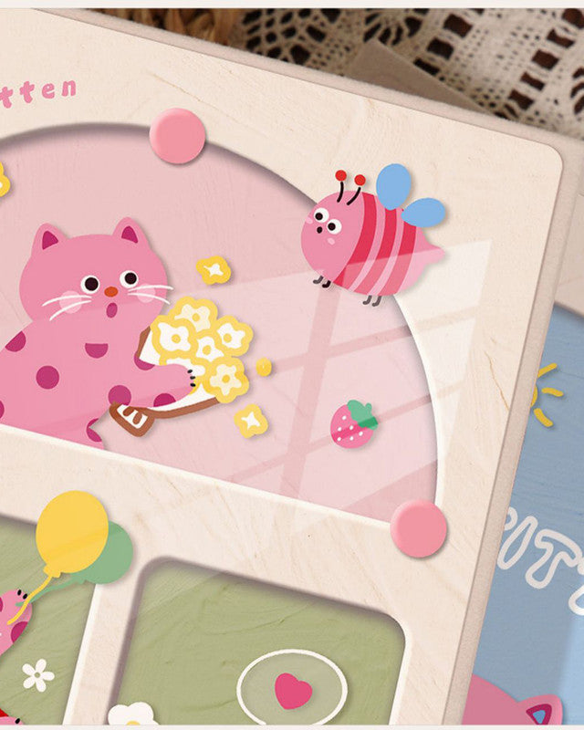 Cover 1 Colorful Cartoon cat pattern 6-Inch 100-Photo Cartoon Cat Album – product detail