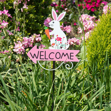 Black And White Cow Pattern Charming Metal Garden Stakes | Welcome Yard & Lawn Decor