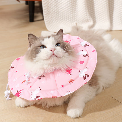 2 Pcs Size M Pink Comfortable Pet Recovery Collar | Waterproof Anti-Lick Collar for Cats & Dogs