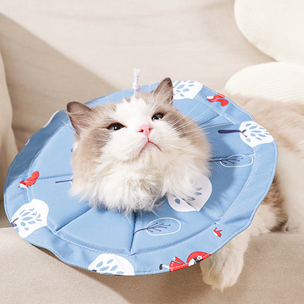 2 Pcs Size M Blue Comfortable Pet Recovery Collar | Waterproof Anti-Lick Collar for Cats & Dogs