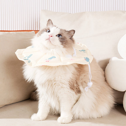 2 Pcs Size L Beige Comfortable Pet Recovery Collar | Waterproof Anti-Lick Collar for Cats & Dogs