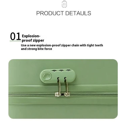 Green Compact 18-Inch Carry-On Suitcase | Lightweight ABS Hardside Spinner Luggage