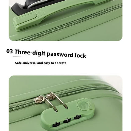 Dark Green Compact 18-Inch Carry-On Suitcase | Lightweight ABS Hardside Spinner Luggage