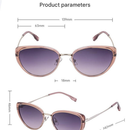 Pink Frame Chic Cat Eye Polarized Sunglasses for Women - Lightweight UV Protection Fashion Eyewear