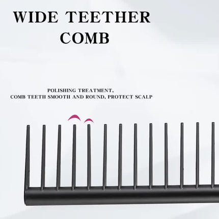Blue Air Cushion Massage Paddle Brush & Wide Tooth Comb Set - Gentle Detangling for All Hair Types