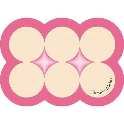 Style 4 Pink And Beige Absorbent Diatomaceous Earth Pet Feeding Mat - Non-Slip & Quick Dry Placemat (50x80cm)
